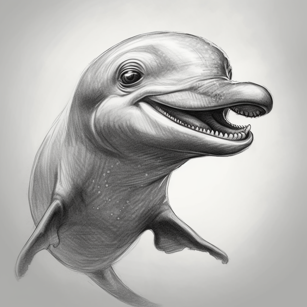 Funny hilarious pepe dolphin drawing