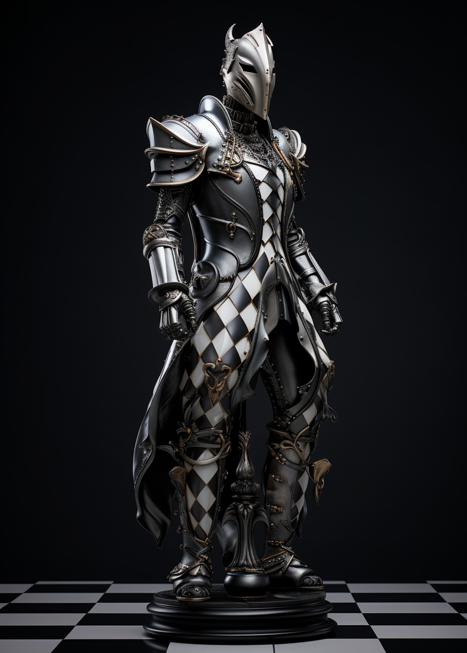 Luis Vuitton Chess Piece Knight in Dramatic Style