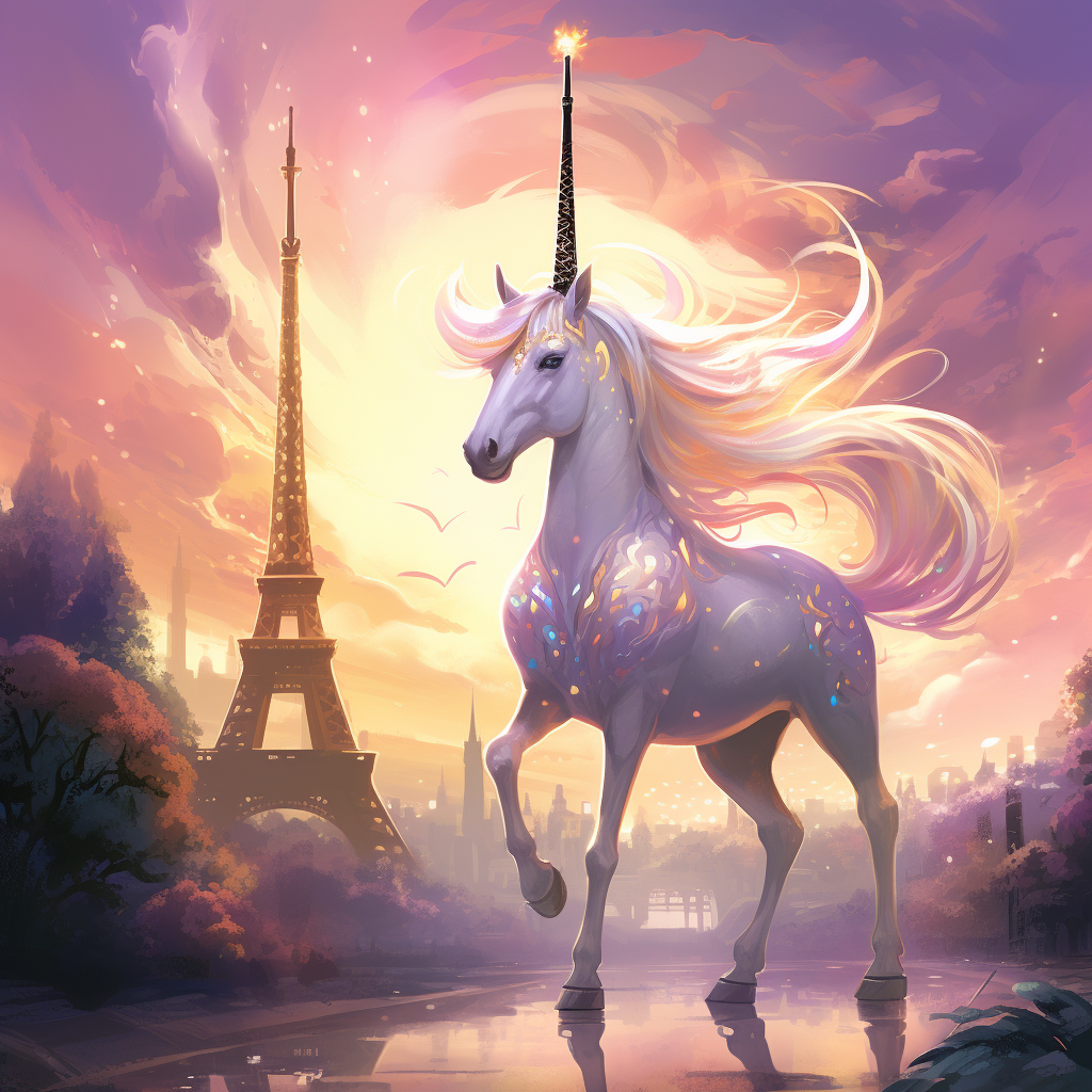 Luna, the majestic unicorn on her Paris adventure