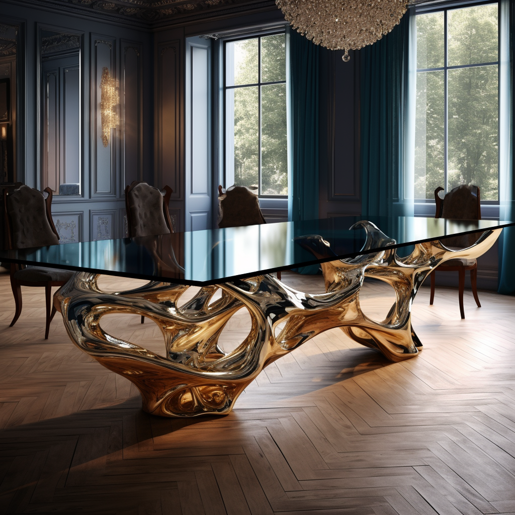 Ocean-inspired luxury dining table design