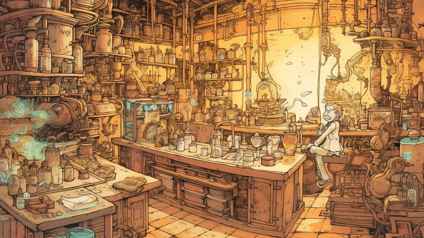 Dr. Frankenstein's magical laboratory