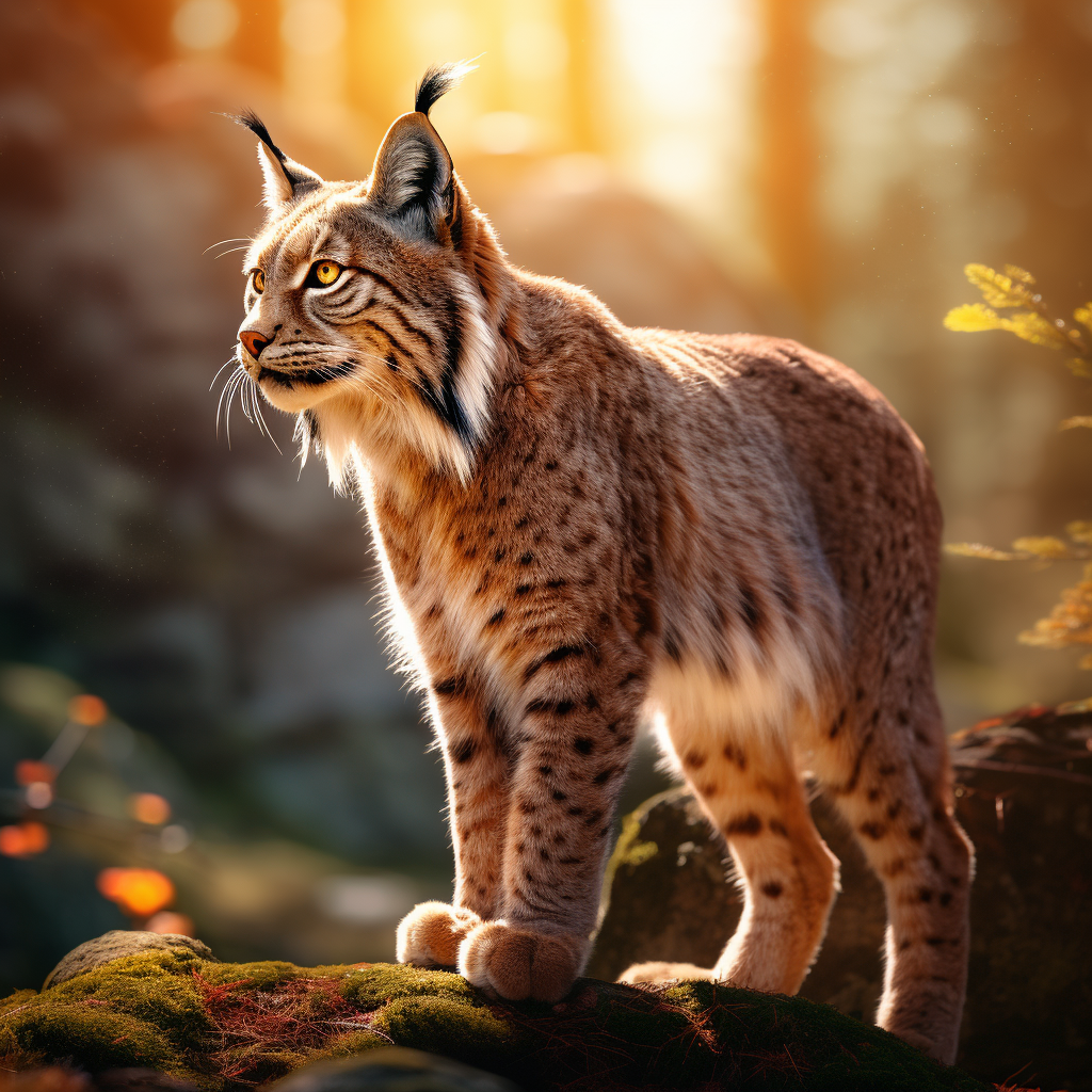 Magical Lynx in Golden Light