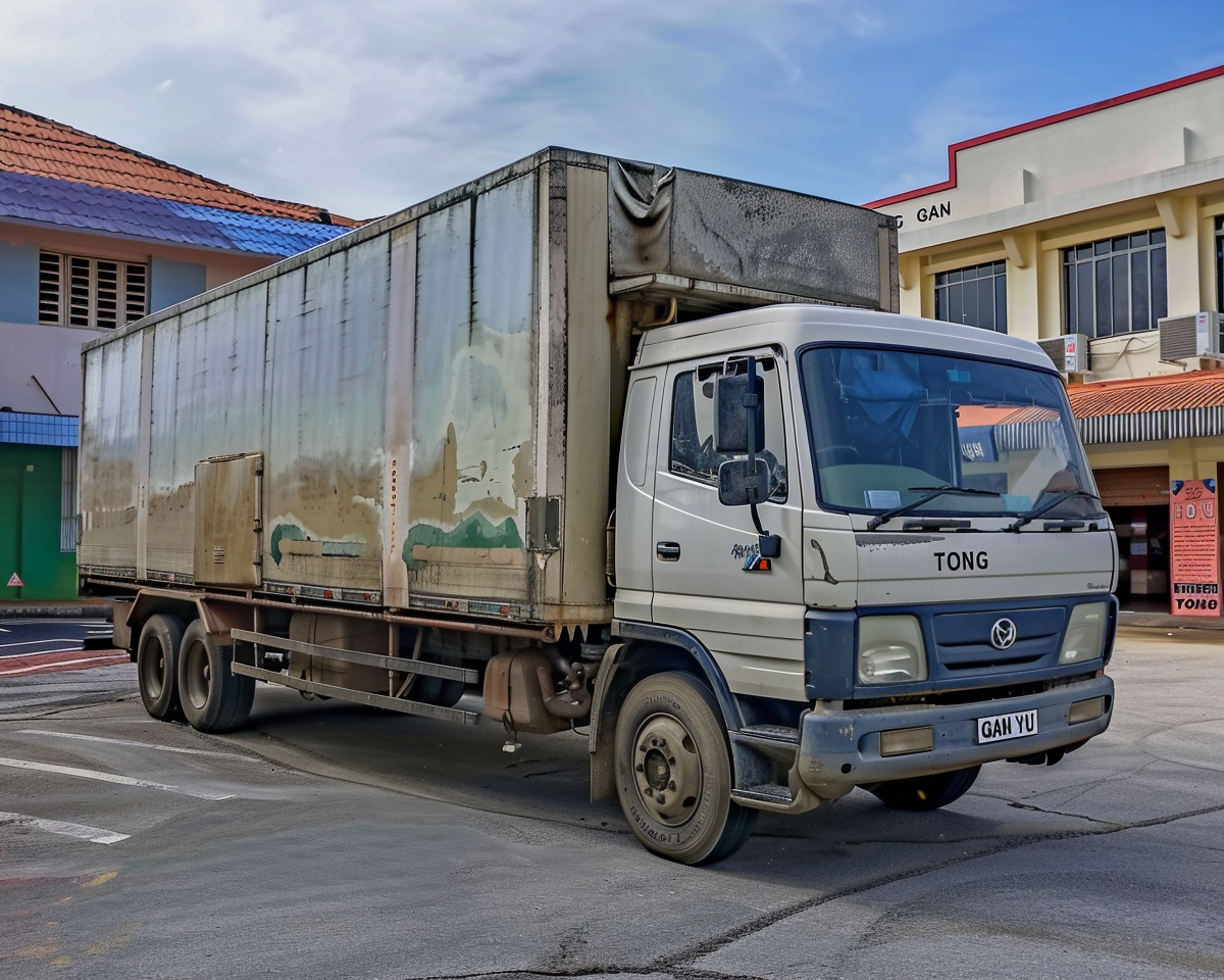 Candid Shot Malaysians Trailer Truck GAN TONG YU