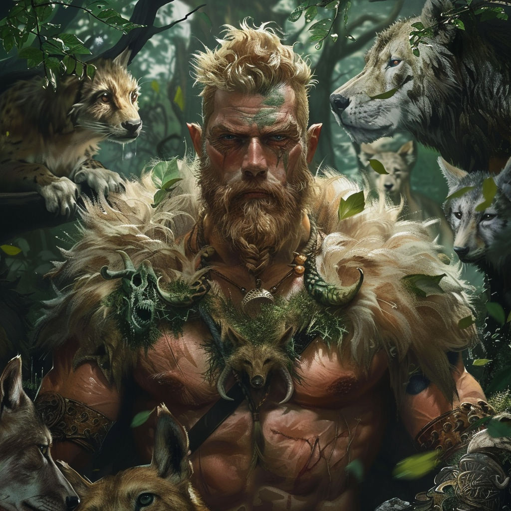 Male Druid Forest King Animals