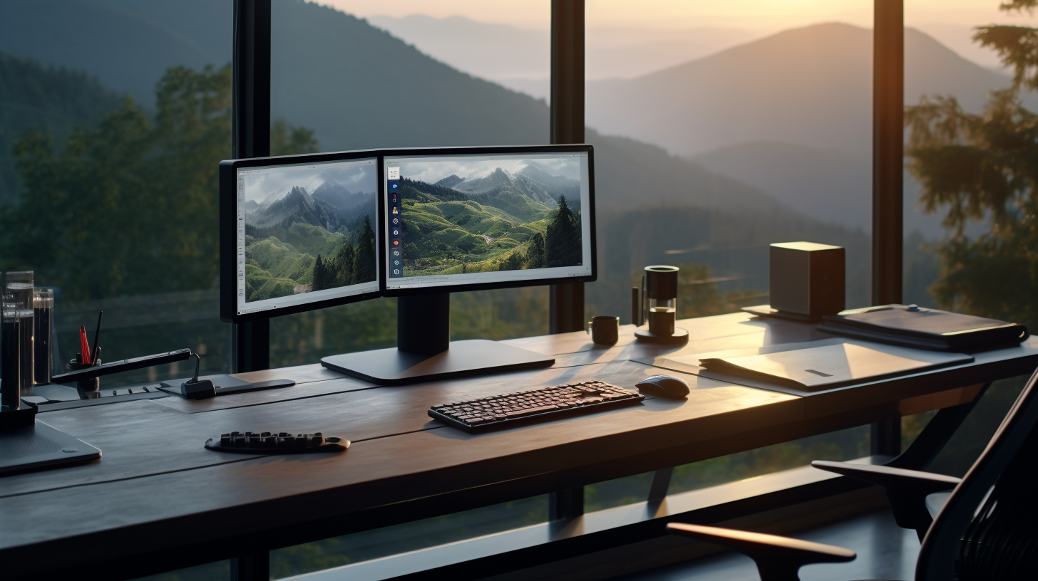 A designer working on computer