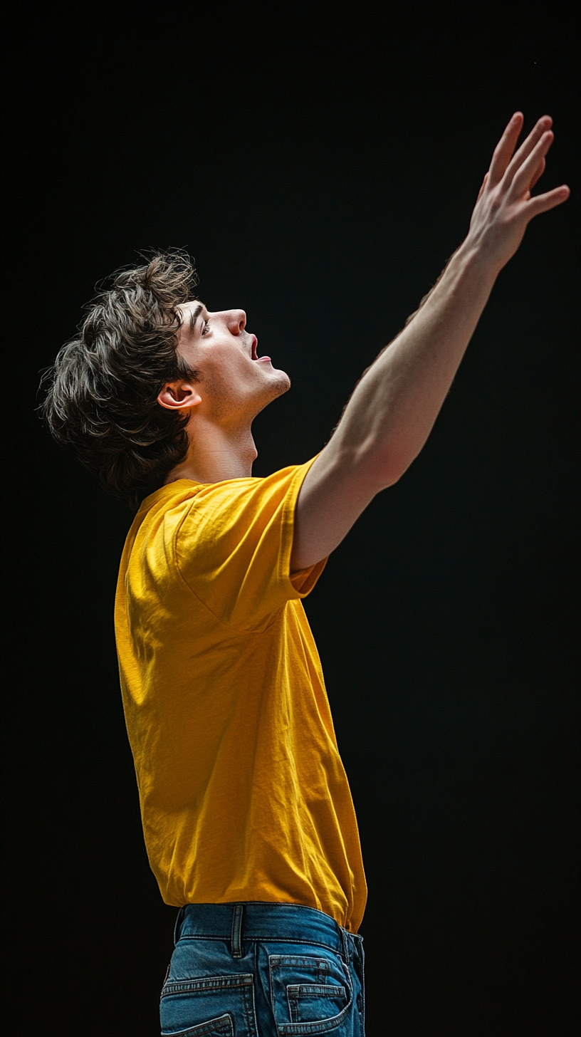 Man in Yellow T-shirt and Jeans