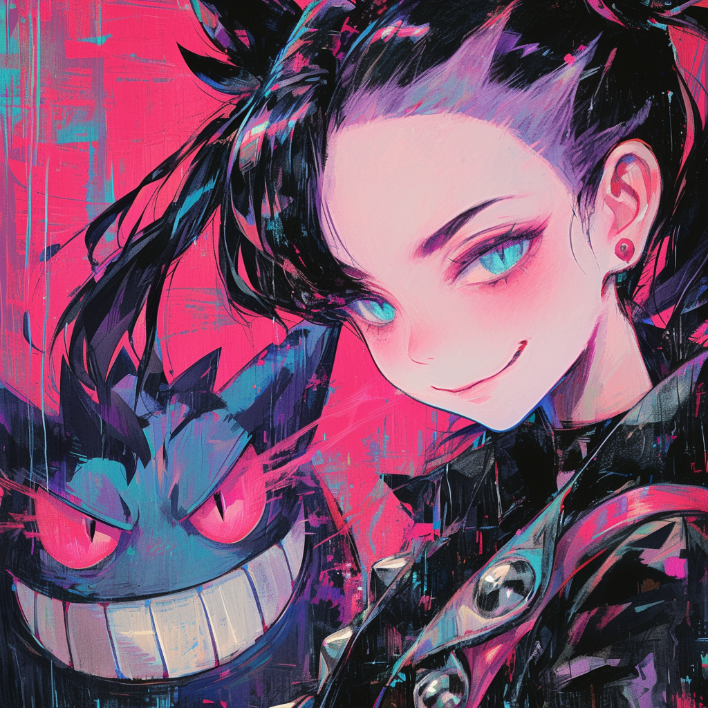 Spooky Marnie Gengar Pokemon Artwork