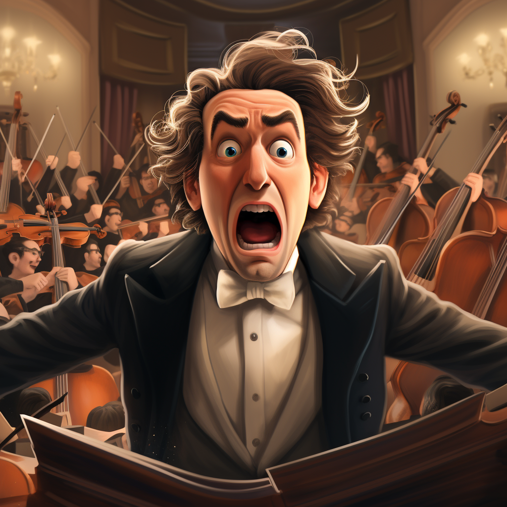 Epic Orchestra Conductor Facial Expression