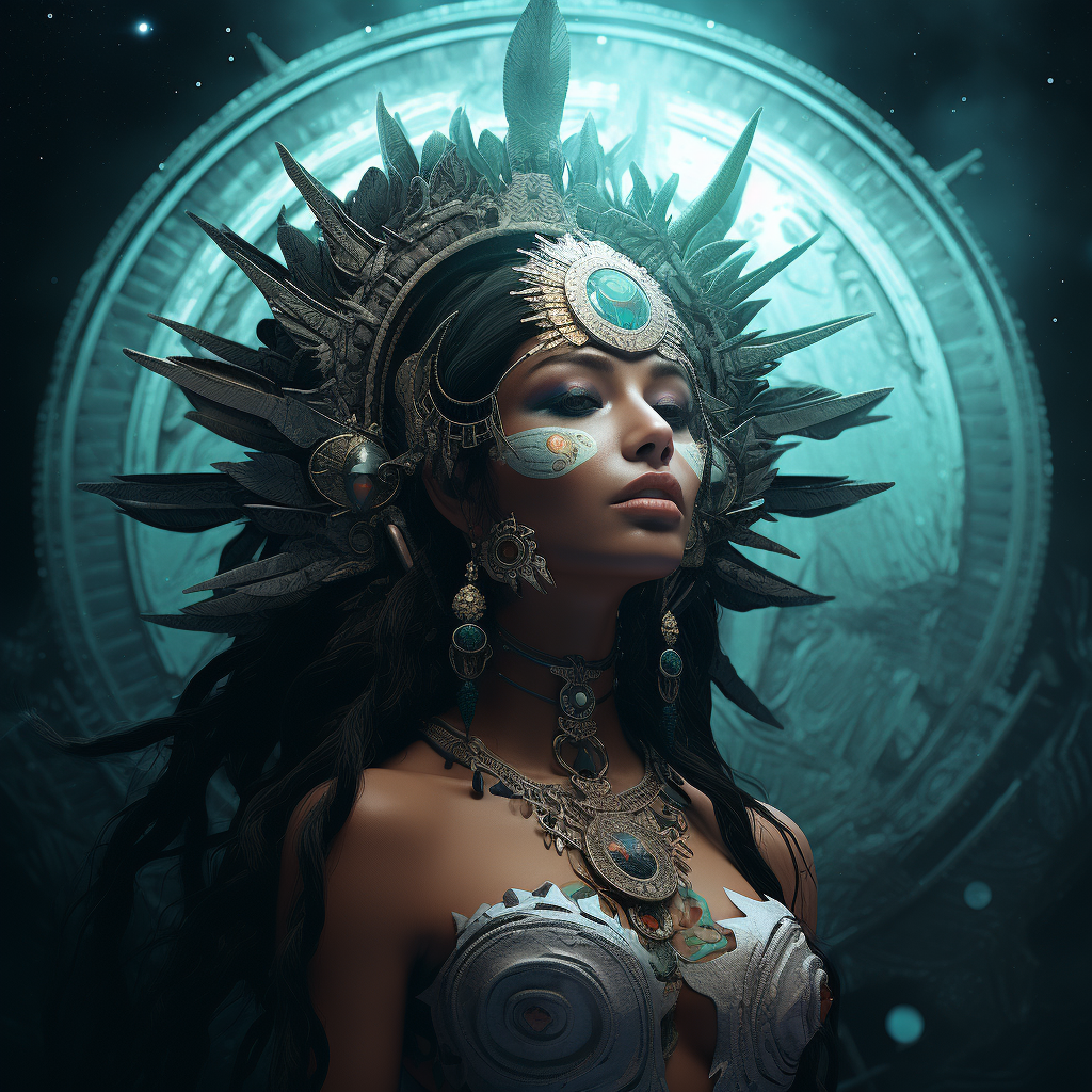 Depiction of Mayan Moon Goddess