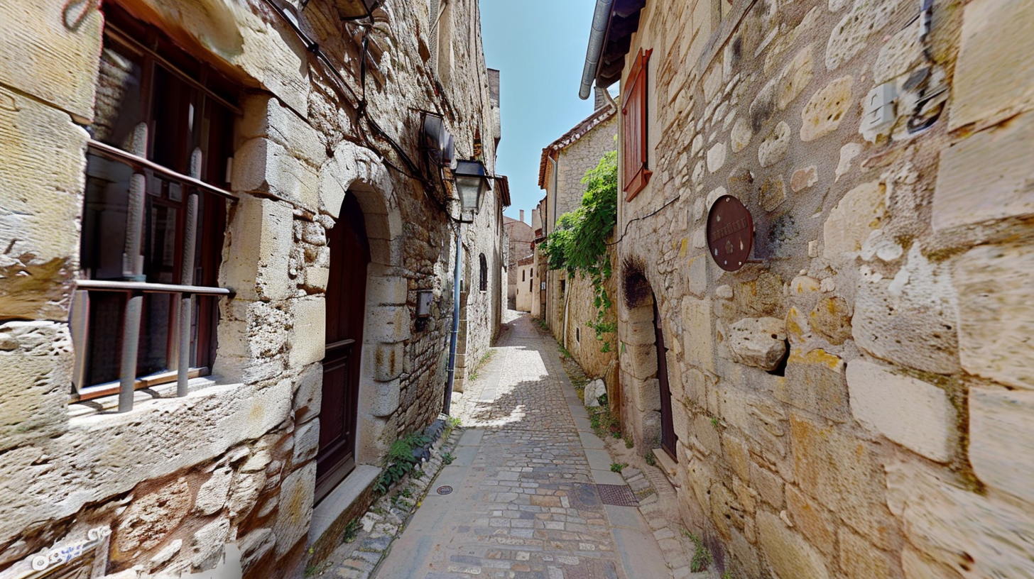 Medieval street view photo