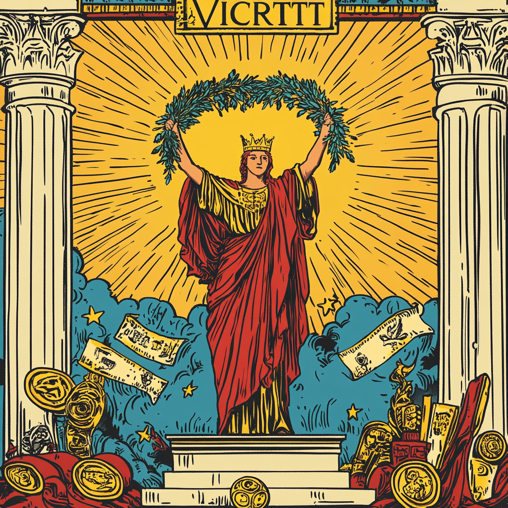 Tarot card representing success achievement victory